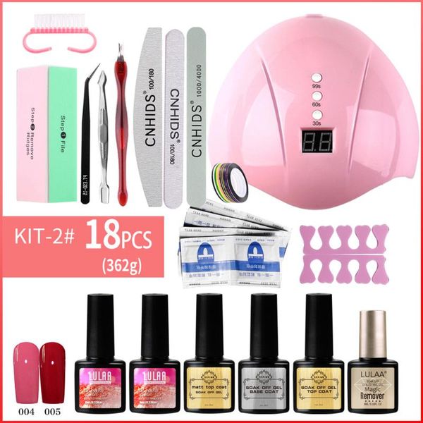 

nail art kits 18pcs household acrylic kit with uv lamp salon polish varnish tool diy manicure set family