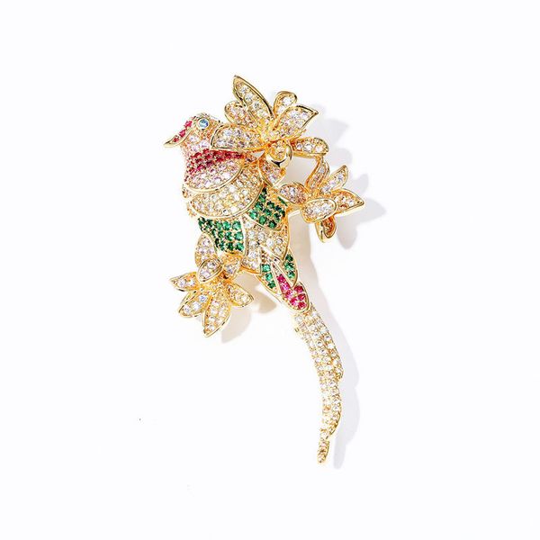 

smart bird fashion high grade personality female brooch temperament accessories korean simple suit trinkets, Gray