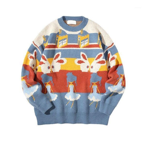 

autumn preppy style cute jacquard knitted sweater women's o-neck warm winter pullover sweaters, White;black
