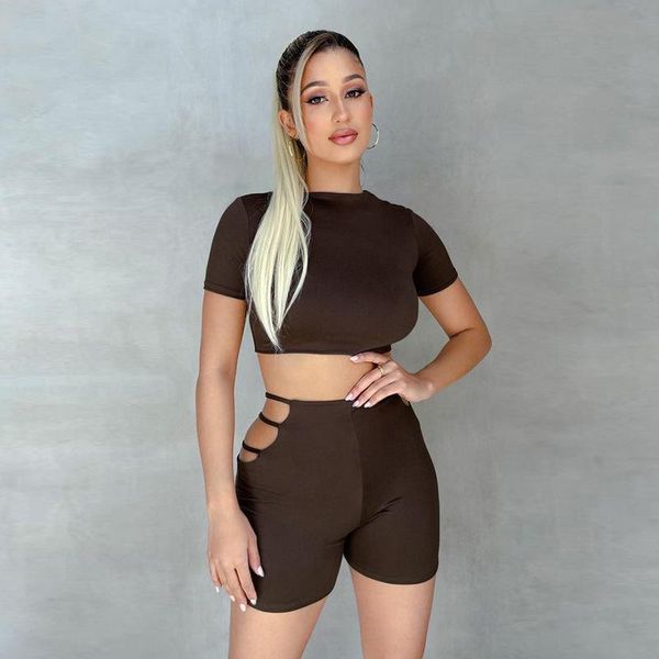 

yoga outfit 2pcs women sport suit 2021 gym set bra summer shirt shorts sleeve running clothes wear slim fit female t-shirt
