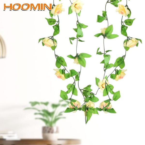 

rose ivy vine garland string with leaves 2m artificial flowers wedding decor real touch silk flower for home hanging decorative & wreaths