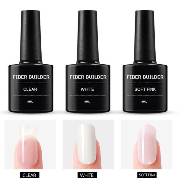 

nail gel extension glue professional art tools removable transparent polish super light and natural durable scratch-tslm1, Red;pink