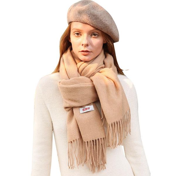 

scarves winter long shawl scarfs warm wrap pink soft women's lengthen tippet fashion fine tassels cashmere pashima, Blue;gray