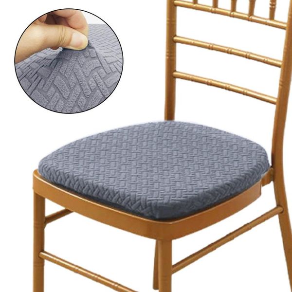 

4pcs home slipcover removable chair seat cover elastic stretch soft anti dirty dining room protector solid washable cushion covers