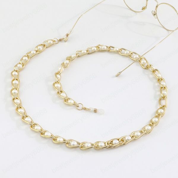

fashion necklace glasses chains gold metal pearl long eyeglasses women cord holder anti-skid glasses chain