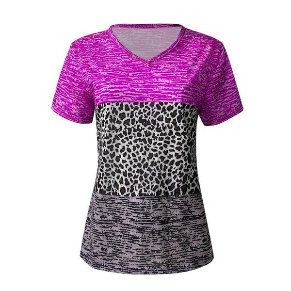 

women's t-shirt leopard basic cotton t shirt women summer oversized casual short sleeve europe and america v neck female, White