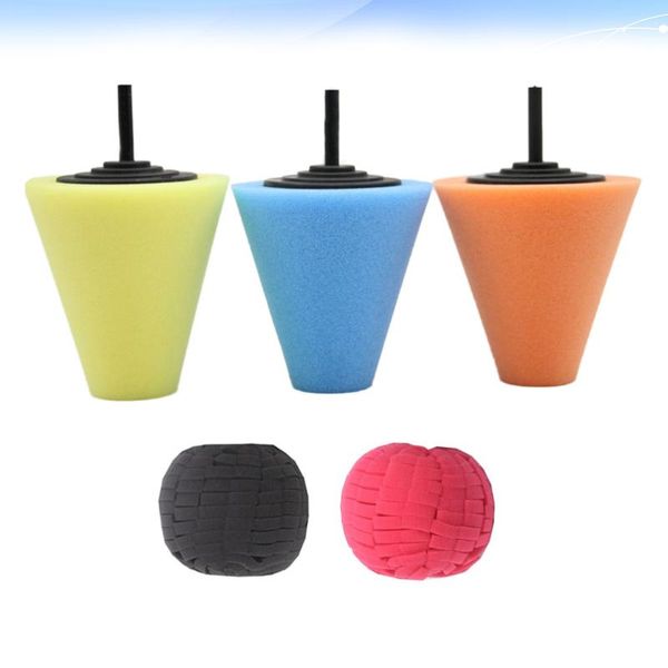 

care products 3 inch cone-shaped sponge pad polishing wax tool for car (blue)