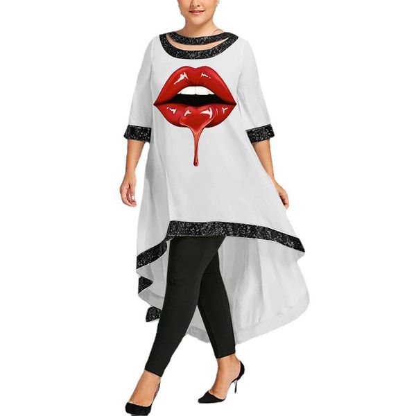 

charming dresses large size fat mm women's loose stitching irregular swallow tail bright silk hem skirt, Black;gray