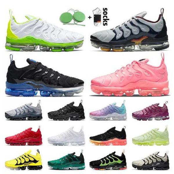 

tn plus mens running shoes pure platinum atlanta triple white barely volt black royal electric green trainers bubblegum yolk women sneakers