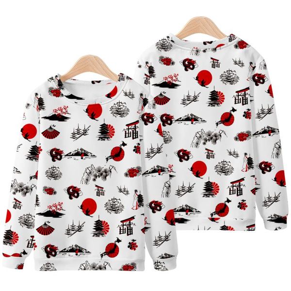 

men's hoodies & sweatshirts japanese style floral printed spring autumn couple women men casual o-neck harajuku loose pullovers oversiz, Black