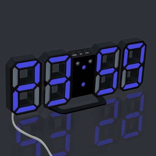 

counters k1ka 3d led desk digital wall alarm clock 8.46 inches decorative home easy operated silent snooze temperature auto dimmer