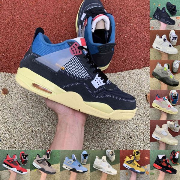 

2023 umpman university blue 4 4s high basketball shoes mens women cream sail lightnings white oreo shimmer bred red thunder taupe haze what, Black