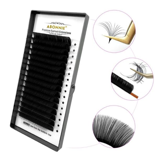

false eyelashes abonnie mix extension individual eyelash 16 rows russian volume natural mink lashes makeup cilios