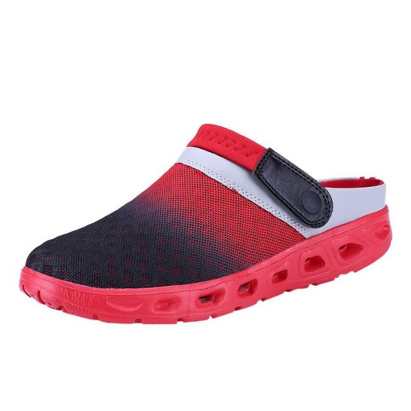 

summer dress beauty women gradient color mesh breathable beach sandals hole sports, Black