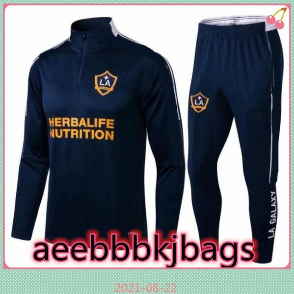 

2021 2022 los angeles galaxy men soccer tracksuit la chicharito pavon survetement football training suit maillots de foot chandal, Black