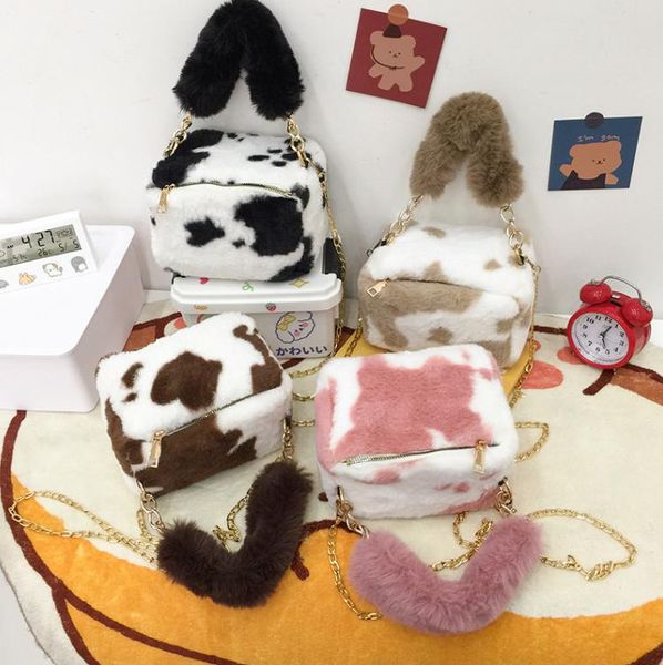 

autumn/winter plush women messenger bag chain shoulder armpit bags