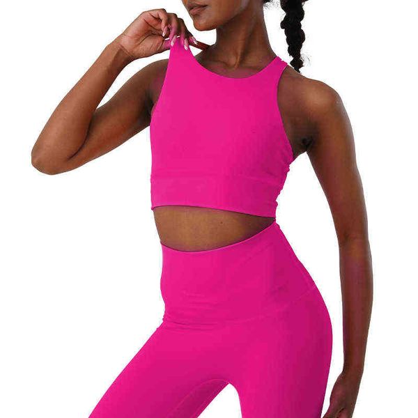 

women's camisoles tanks fitns yoga suit fast drying close fitting nude hip lifting slim fit high elastic sports vt suit, White