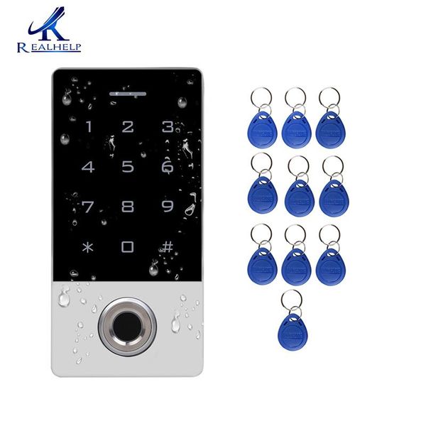 

fingerprint reader metal waterproof access control machine id swipe card password keyboard suit electric lock wg26