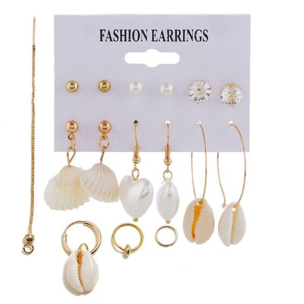 

dangle & chandelier beach shell earrings for women holiday gift drop set, Silver
