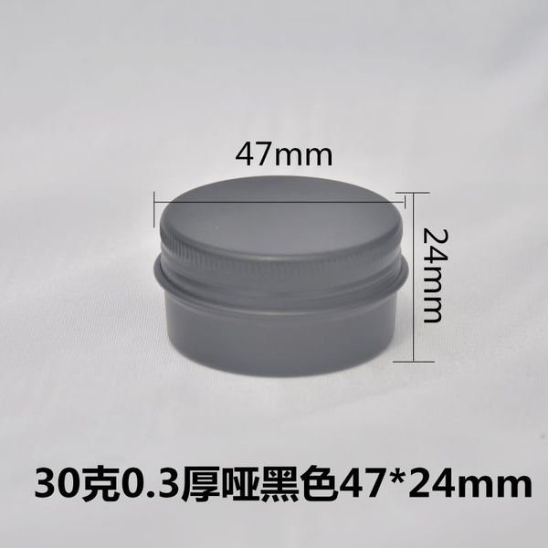 

storage bottles & jars 30g 30ml aluminum frosted black cosmetic jar makeup cream emulsion empty metal tin pots nail decorations crafts refil
