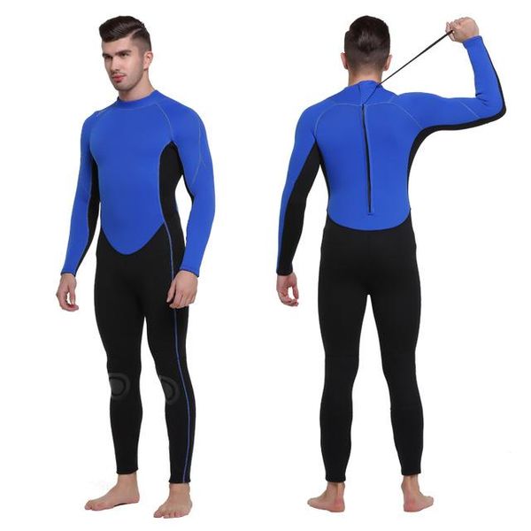 

men 3mm neoprene wetsuits long sleeve diving surfing suits snorkeling underwater hunt spearfishing triathlon wet suit one-piece