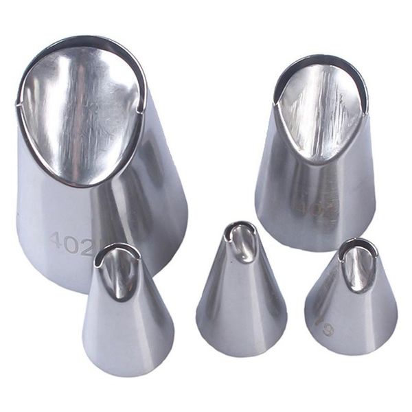 

kitchen gadget baking accessories 5pcs/set chrysanthemum nozzle icing piping pastry nozzles making cake decoration tools &