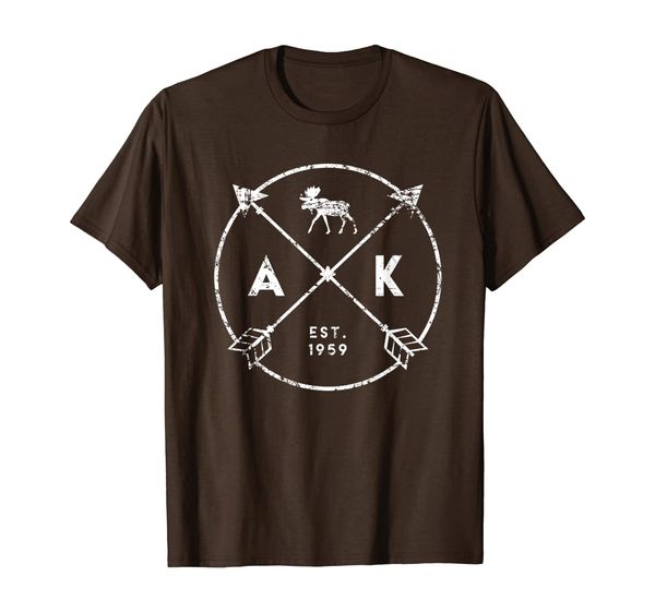 

Alaska Adventure Shirt, Est 1959 Moose Arrows Tribal State, Mainly pictures