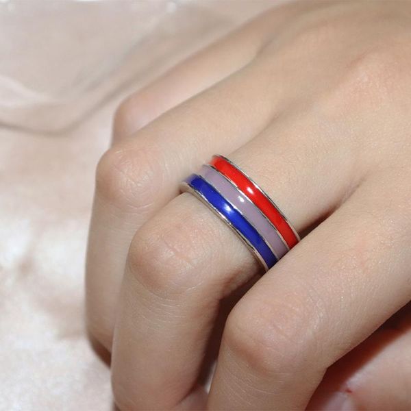 

cluster rings 2021 bisexual pride stainless steel ring european and american homosexual jewelry for love gift #5 6 7 8 9 10 11, Golden;silver