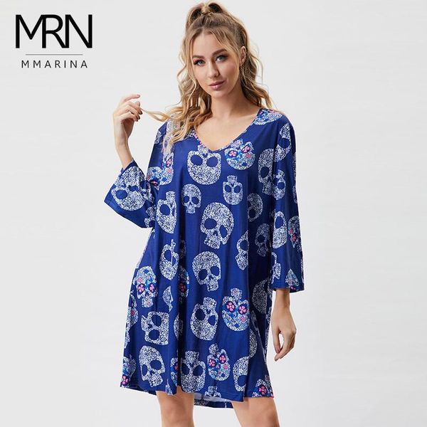 

casual dresses 2021 summer womens printed loose long sleeve dress fashion ladies personalized party, Black;gray