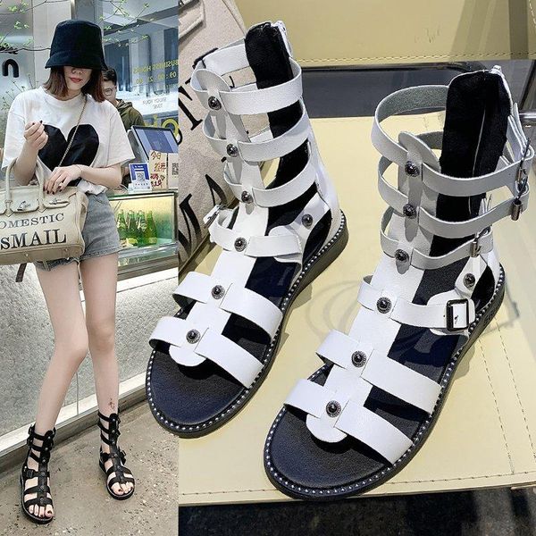 

sandals women summer fashion women's 2021 round head comfortable open toe casual shoes platform, Black