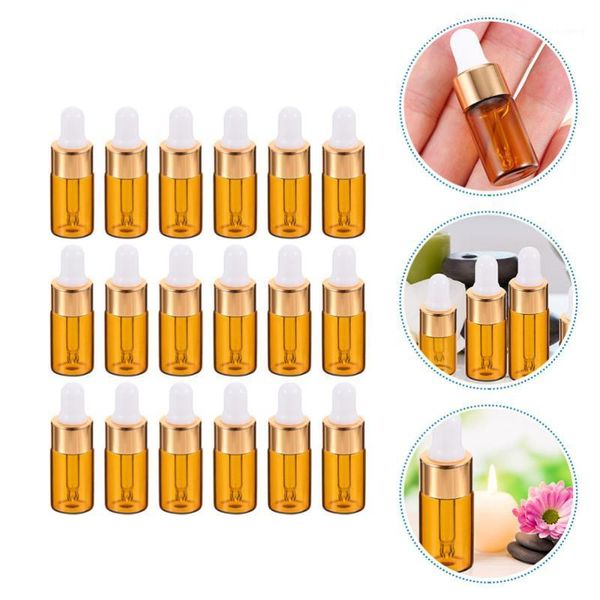 

storage bottles & jars 25pcs 3ml multipurpose glass refillable dropper sub bottle