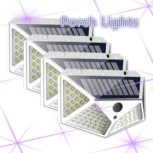 

outdoor wall lamps 114 led solar power pir motion sensor lights waterproof lamp porch garden light smart outdoors 1/2/4pcs