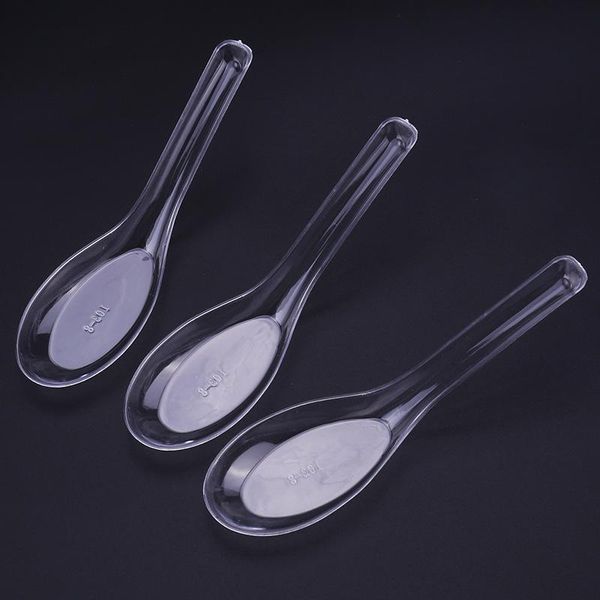 

packaging dinner service 2000pcs/lot party wedding supplies disposable plastic tableware transparent spoon soup 12cmx3.5cm