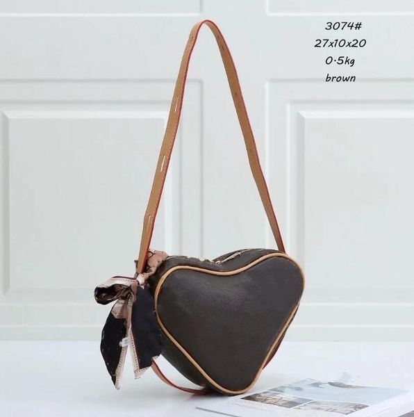 

m57456 game on love ladies crossbody heart-shaped bag wallet handbag shoulder coin purse