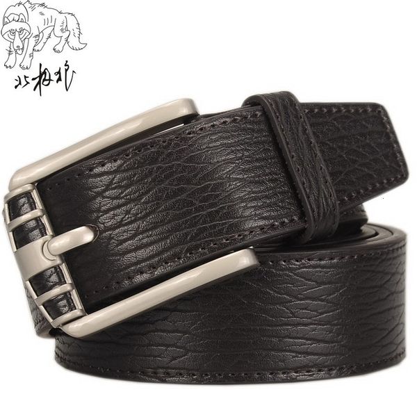 

leather belt men's leather pin buckle fashion trend, Black;brown