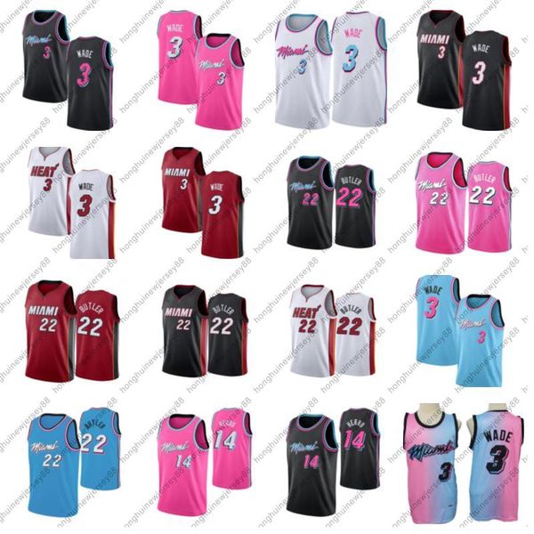 

basketball jersey3 dwyane wade22 jimmy butler14 tyler herrobasketball jersey, Black;red