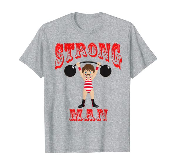 

vintage circus strongman costume t-shirt, White;black