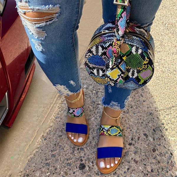 

slippers women snake print shoes woman casual flat slides lady outdoor beach flip flops comfort female summer fashion, Black