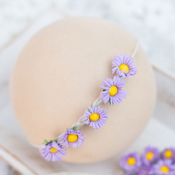 

baby headband with flower girl p shoot newborn pgraphy props for studio princess headwear flower hair accessories, Golden;white