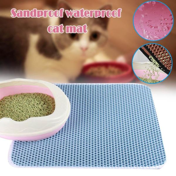 

cat beds & furniture pet cats waterproof double-layer litter mat trapper foldable pads rug multifunctional dec889