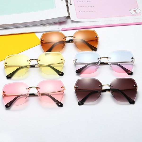 

sunglasses the source of cut-edge kid korean fashion children's mirror trend sliced gift, Blue
