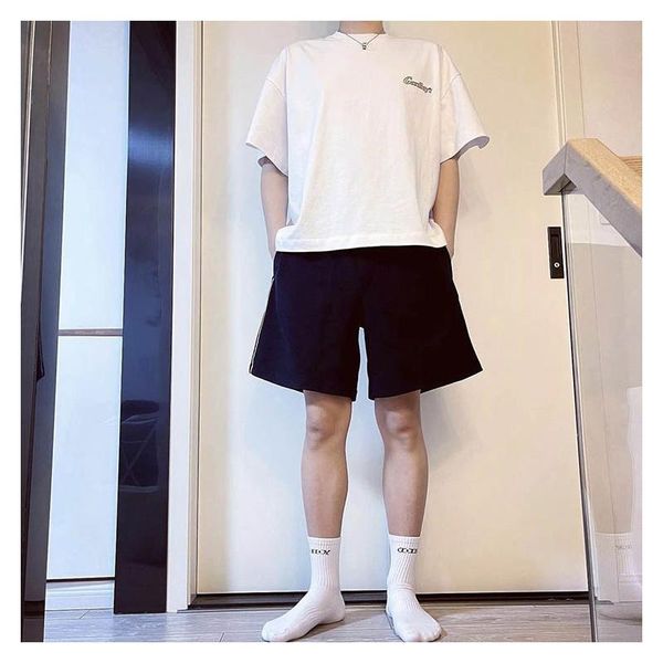 

men's shorts we11done embroidered patch letters logo casual loose pants couple sports oversized jogging, White;black