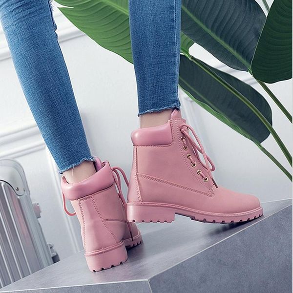 

boots 2021 autumn winter women trend zipper deisgn pu leather shoes ladies ankle large-size 41 pink woman boot botas mujer, Black