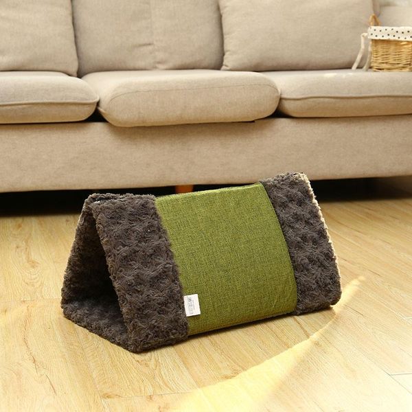 

cat beds & furniture multiple fuction cave triangle long plush warm sleeping for carrier