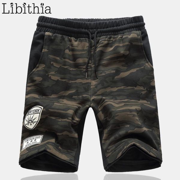 

men's shorts camouflage men drawstring straight clothes big size 2xl-5xl summer knee length short masculino casual male t071, White;black