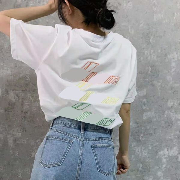 

t shirt 21 spring and summer fashion brand we11 color letter embroidery korean casual comfortable couple short sleeves, White