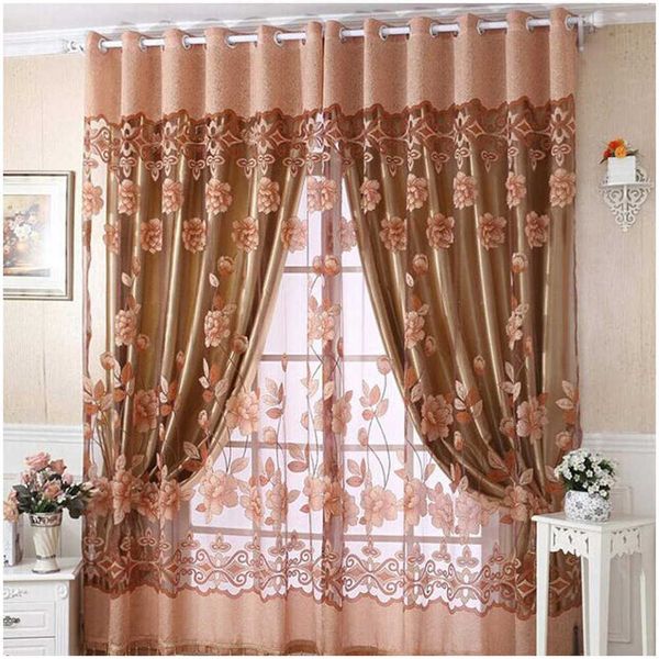 1 lateral persianas persianas cortinas cortinas divisor cópia janela floral voile porta cortina casa inteligente casa decoração 210712