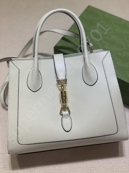 

jackie 1961 medium size inclined span tote bag push-in latch