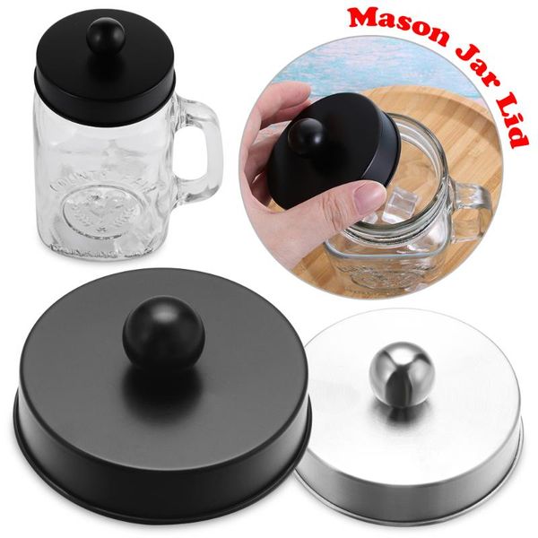 

storage bottles & jars 1/2pcs mason jar lids apothecary cotton swabs canning rust proof stainless steel caps sealing (not including jar)