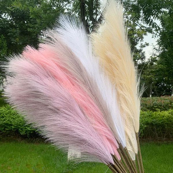 

decorative flowers & wreaths 1pc fake plant artificial reed pampas grass real touch flower bouquet phragmite home decor simulation wedding p